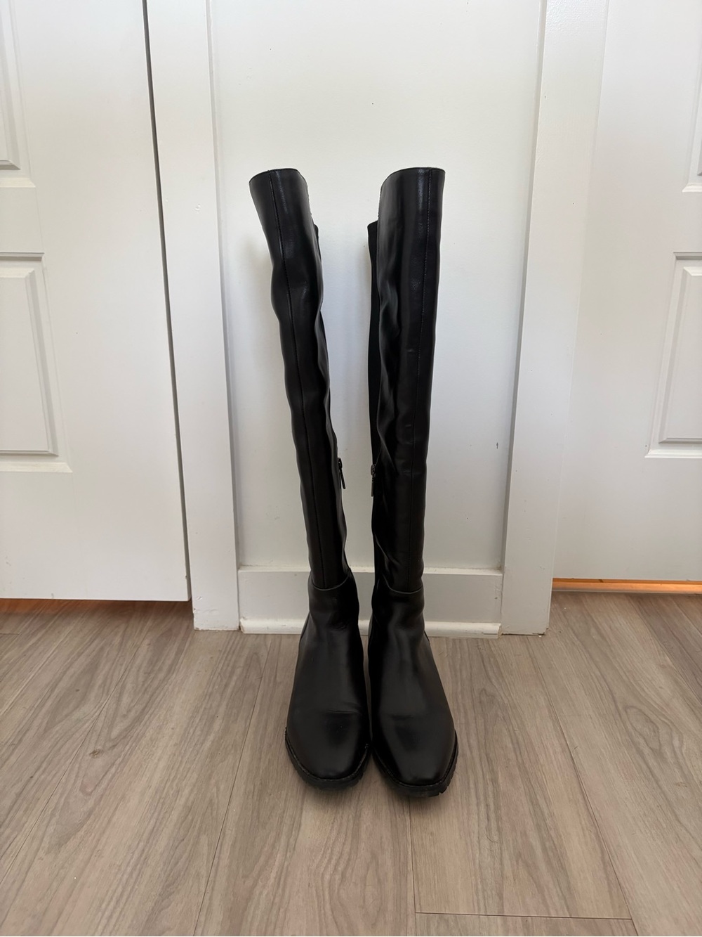 Blondo Black Over-the-Knee Faux Leather Riding Boots